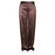 Wide LEG Trousers Alexander McQueen , Brown , Dames