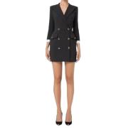 "Dagjurk met dubbele knopen" Elisabetta Franchi , Black , Dames