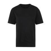 Zwart Puff Logo Jersey T-shirt Alexander Wang , Black , Dames