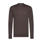 Round-neck Knitwear Born With Appetite , Brown , Heren