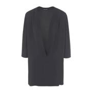 Stijlvolle Zijden Georgette Shirt Giorgio Armani , Blue , Dames