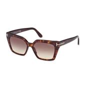 Winona FT 1030 Zonnebril Tom Ford , Brown , Dames