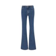 Blauwe Flare Denim Jeans met Phi Logo Philosophy di Lorenzo Serafini ,...