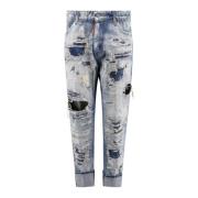 Gescheurde Katoenen Jeans Dsquared2 , Blue , Heren