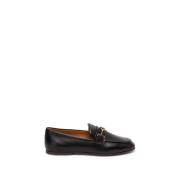 Zwarte leren loafers Tod's , Black , Dames