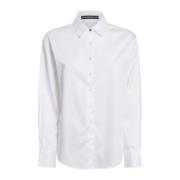 Klassieke Lange Mouw Stretch Katoenen Overhemd Guess , White , Dames
