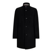 Slim-Fit Wol en Kasjmier Jas met Signature-Streep Hugo Boss , Black , ...