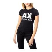 Logo Strass 8Nyt86 Y8C7Z Armani Exchange , Black , Dames