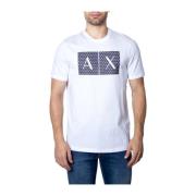 Stijlvolle Heren T-Shirt Collectie Armani Exchange , White , Heren