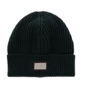 Beanie met logo patch Dolce & Gabbana , Green , Heren