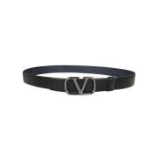 Omkeerbare VLogo Signature Riem Valentino Garavani , Black , Heren