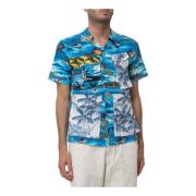Vintage Hawaï Overhemd Myar , Blue , Heren