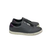Pre-owned Leather sneakers Fendi Vintage , Gray , Dames