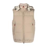 Beige Gewatteerd Gilet Jack Kiton , Beige , Heren