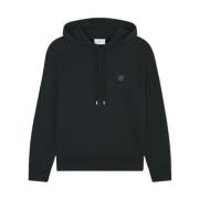 Oversized hoodie met opvallend vossenkop-patch Maison Kitsuné , Black ...