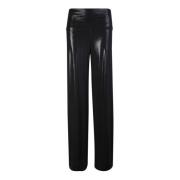 Zwarte Wijde Pijp Broek Norma Kamali , Black , Dames