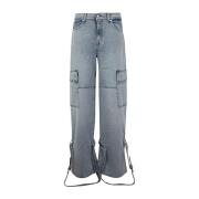 Arctic Cargo Riem Broek 7 For All Mankind , Blue , Dames