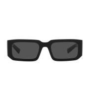 Rechthoekige zonnebril met unieke stijl Prada , Black , Unisex