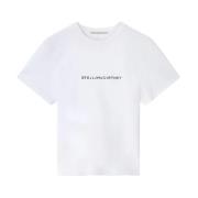 Witte T-shirts en Polos met Zwarte Letters Stella McCartney , White , ...