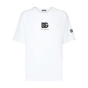 Logo Print T-Shirt Dolce & Gabbana , White , Heren