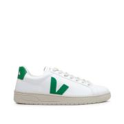 Witte en groene vegan sneakers Veja , White , Dames