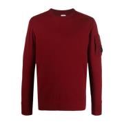 Extrafijne Merinowollen Crew Neck Trui C.p. Company , Red , Heren