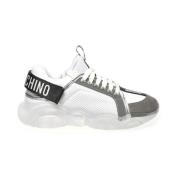 Witte Sneakers Moschino , White , Dames