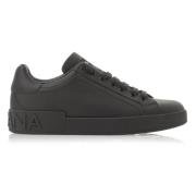 Stijlvolle Portofino Sneakers Dolce & Gabbana , Black , Heren