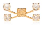 Dubbele ring met kristallen Versace , Yellow , Dames