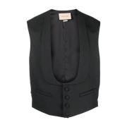 Formele Wollen Vest Gilet Gucci , Black , Heren