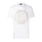 Witte T-shirts en Polos Versace , White , Heren
