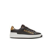 B-Court leren sneakers Balmain , Black , Dames