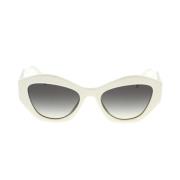 Zonnebril met onregelmatige vorm en elegant ontwerp Prada , White , Un...