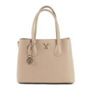 Stijlvolle Leren Handtas 19v69 Italia , Beige , Dames