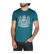 Katoenen T-shirt met logo detail Aquascutum , Green , Heren