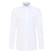 Modern Fit Overhemd Lange Mouw Wit Eterna , White , Heren