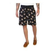 Elastische tailleband shorts met kikker sluiting Moschino , Black , He...