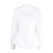 Cocoon-Mouw Katoenen Overhemd Alexander Wang , White , Dames