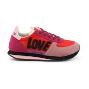 Geborduurde Sneakers voor Dames Love Moschino , Red , Dames