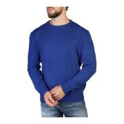 100% Cashmere C-Hals Trui Cashmere Company , Blue , Heren