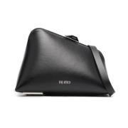 Midnight Leren Clutch Tas The Attico , Black , Dames