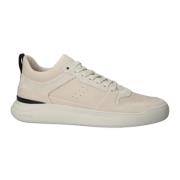 Moderne Sportieve Leren Sneaker Blackstone , Beige , Heren