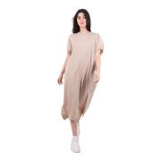 Maxi Jurk Roberto Collina , Beige , Dames