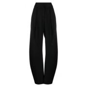 Moderne Wijde Pijp Wol Broek The Attico , Black , Dames