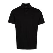 Logo-Geborduurd Poloshirt Emporio Armani , Black , Heren