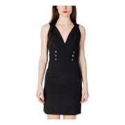 Zwarte mouwloze V-hals jurk Guess , Black , Dames