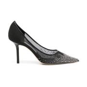 Zwarte kristalversierde hak Jimmy Choo , Black , Dames