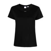 Zwarte Logo Print T-shirts en Polos Pinko , Black , Dames
