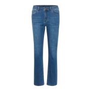 Stijlvolle Straight Leg Jeans met Mid-Rise Taille en Klassieke Zakken ...