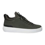 Moderne Leren Sneaker Blackstone , Green , Heren